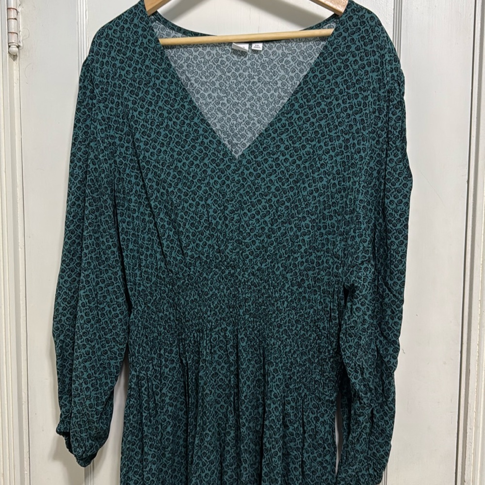 Gap Facosmocked v-neck maxi dress, XXL